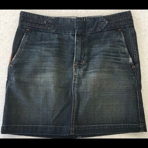 7 For All Mankind Dark Blue Mini Skirt sz 25